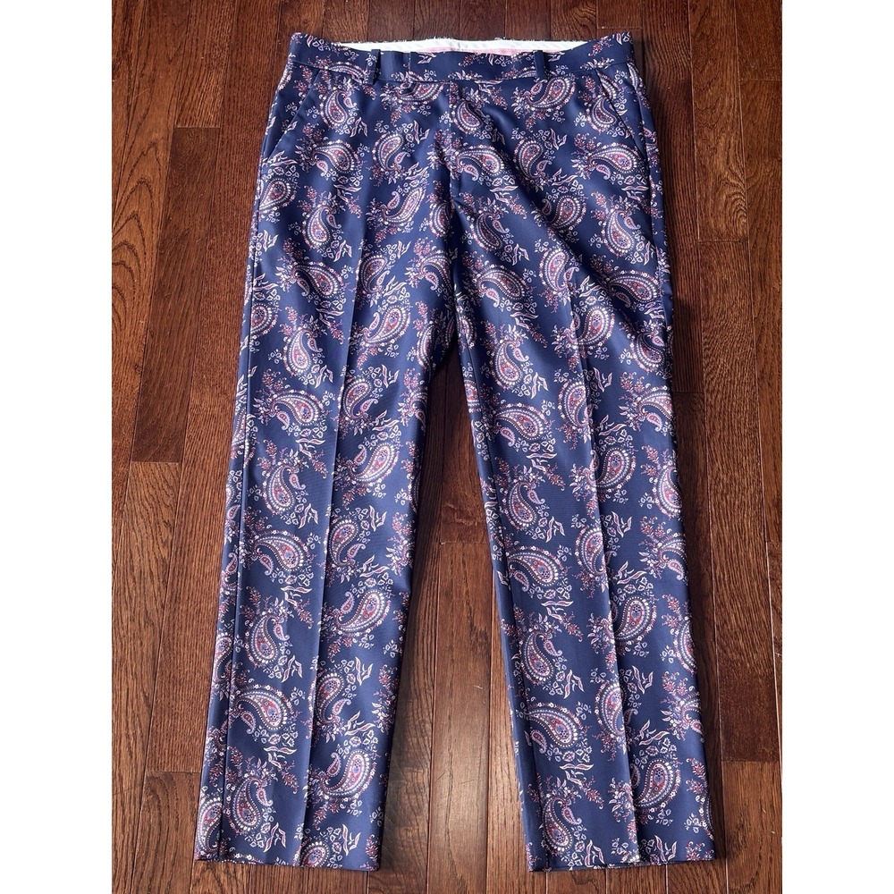 G/Fore Golf Performance Pants Paisley. Flat Front Slash Pocket 32x28